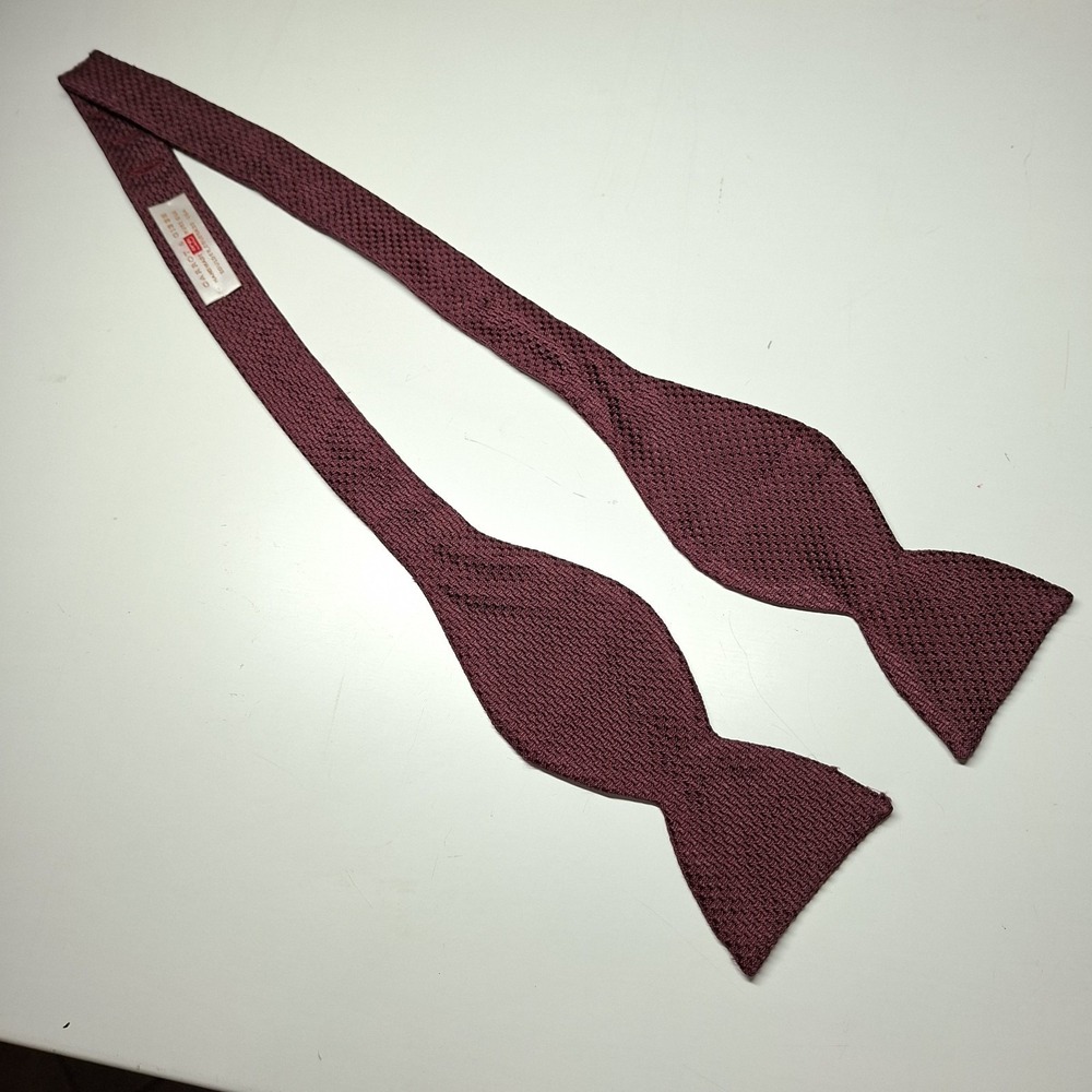 Vintage Carrot & Gibbs Handmade 100% Silk  Adjustable Bowtie Bow‎ Tie USA